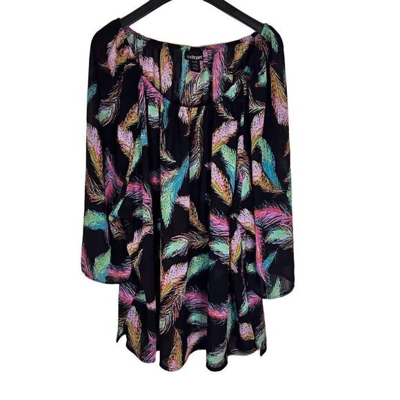 Lane Bryant Womens‎ Flowy Colorful Scoop Neck Long Sleeve Blouse Size 22/24 - Picture 1 of 5